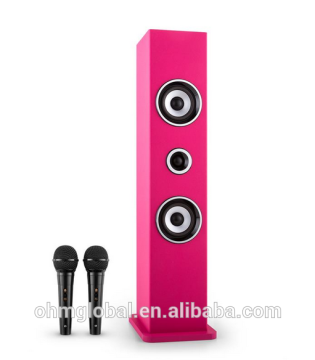 KIDS Christmas Promotion bluetooth speaker with microphone,karaboom,karaoke speaker tower,LED light speaker OHM-269BT