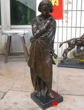 Garden modern bronze child figure statue