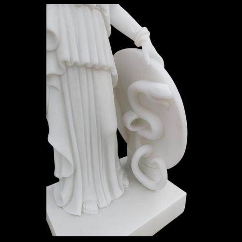 Exquisite Varvakeion Athena Statue in Authentic White Marble