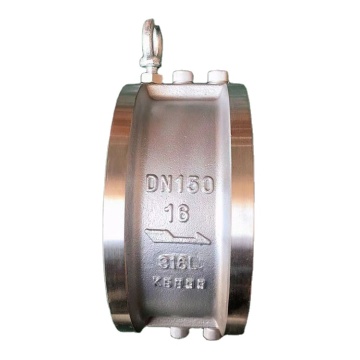 Stainless Steel Wafer Check Valve Dual Disc Butterfly 4 Inch RTV Metal Seal for Water Gas Oil