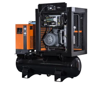 5.5kw tank and dryer integrated screw air compressor