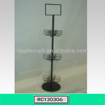 Newly Creative Wrought Iron Wine Shelf Rack with Advertisement Board