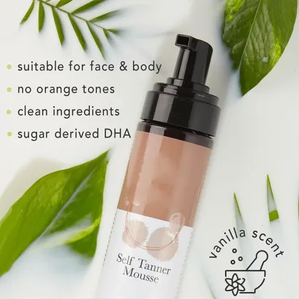 Private Label Vegan Dark Tanning Mousse Self Tanner Body Bronzer