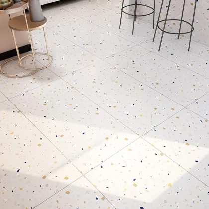 Coloured Cement Terrazzo White Marble 600x1200mm Flooring Tiles