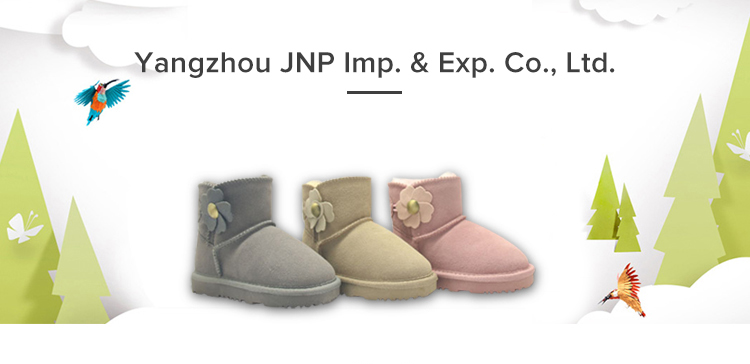 Girls Winter Warm leather ankle Cute PomPom Booties