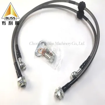 M-RACE Auto Brake 4 Piston Calipers & Racing Brake Hose - 75cm to 90cm