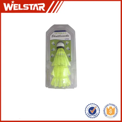 High Quality Colorful Foamed Plastic Head Nylon Badminton Shuttlecock