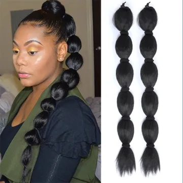 Long Drawstring Bubble Kinky Straight Ponytail Synthetic Hair Clip in Pony tail Hair Extension for black women