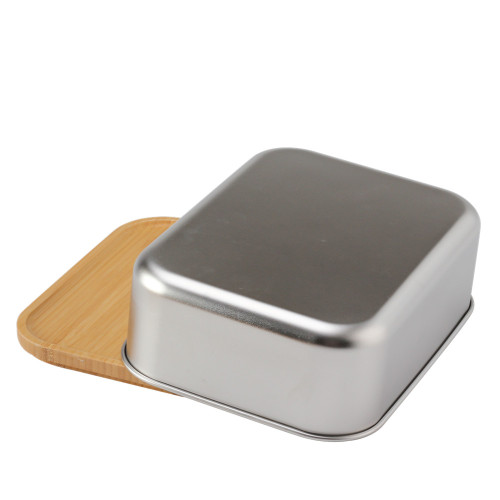 Stainless Steel Lunch Box with Bamboo Lid