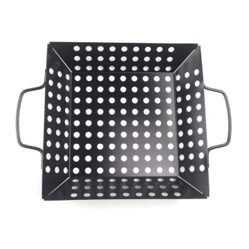 3pcs mini non-stick coated carbon steel bbq basket