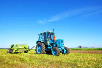 Powder coating for tractor