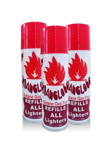 long lasting aerosol butane lighter gas refillable