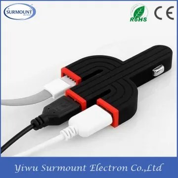 Unique products to sell 3 port usb car charger smart charger for mobile phone