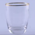 Gold Rim Ribbed Glasses Set