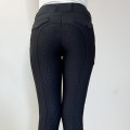 Vinter tjock varm svart full silikon Equestrian Leggings