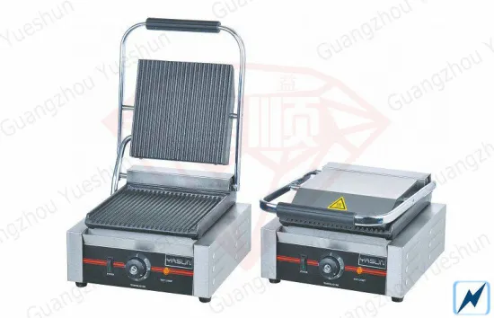 Stainless Steel Single Contact Grill , Commercial Kitchen Equipments