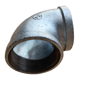 Codo de plástico galvanizado de grado industrial 90 °