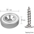 Coutersunk alnico permanent magnets