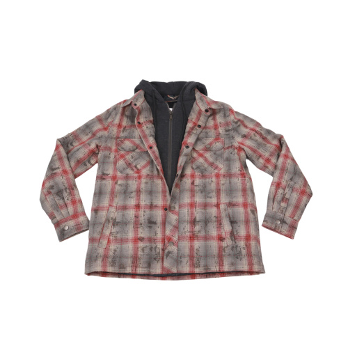 Men's Coat Plaid Jacket Shirt