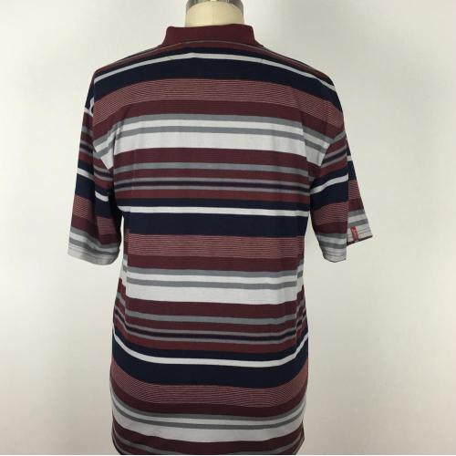 Striped Shirt Casual Men's plus size polo shirt