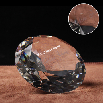 Clear Crystal Diamond Stone de 120 mm - Centro de bodas y decoración de fiestas