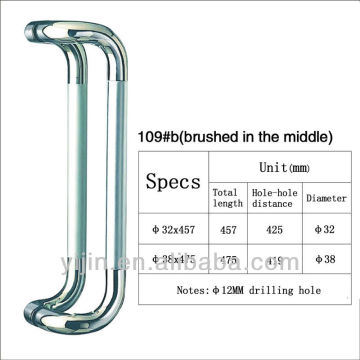 Yijin Stainless Steel Handle Exquisite Style Glass Door Pull