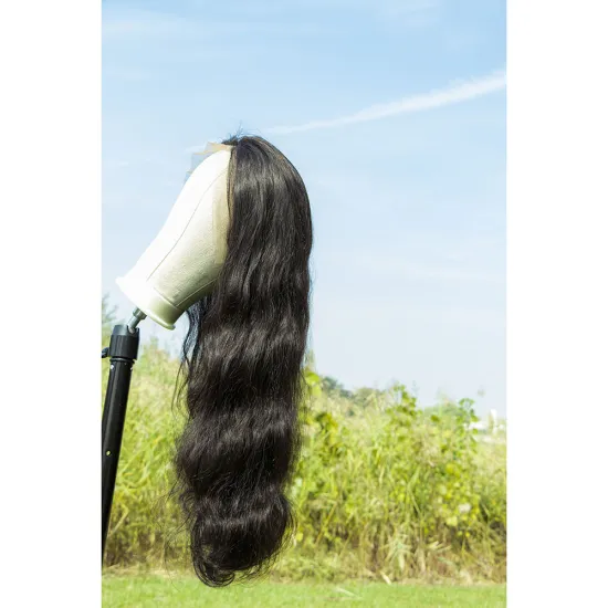 Huashuo Wholesale Cuticle Aligned Unprocessed Full Lace Human Hair Wig, Natural Black Long Full Lace Wig For Women
