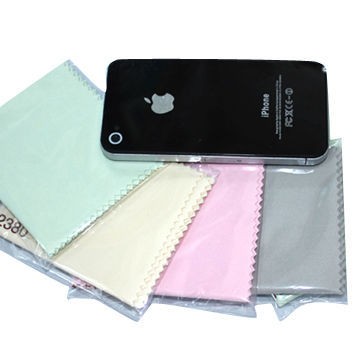 Pantone screen lens cleaning cloth with embossed logo