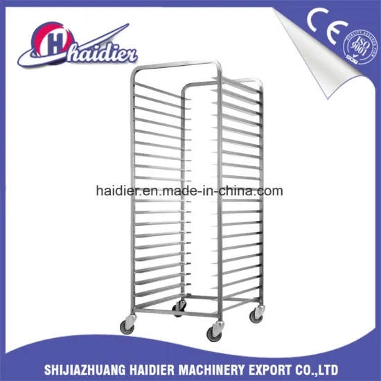 Disassemble 16 Trays Bread Cooling Rack Stainless Steel Bakery Trolley