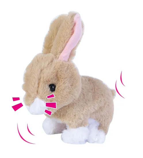 Interactive Easter Bunny Toy with Moveable Features: Battery Operated Plush Rabbit