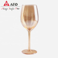 ATO Custom Christmas Amber Color Red Wine Glass