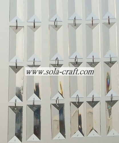 Cortina de guirnalda de cuentas de acrílico transparente de decoración de boda de cristal rectangular