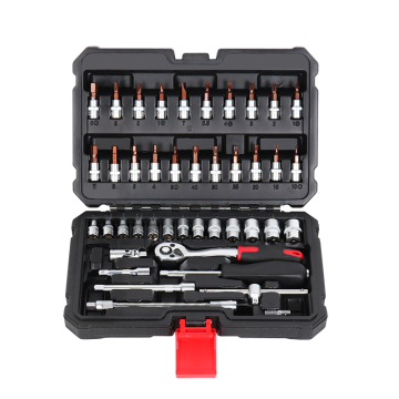 Set alat soket CR-V 46-piece berkualitas tinggi: Ultimate Repair Kit dengan Ratchet Wrench