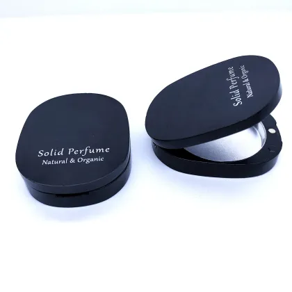 Customize Metal Solid Perfume Clamshell Magnetic Balm Box