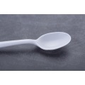 Medium Weight White Plastic Spoon