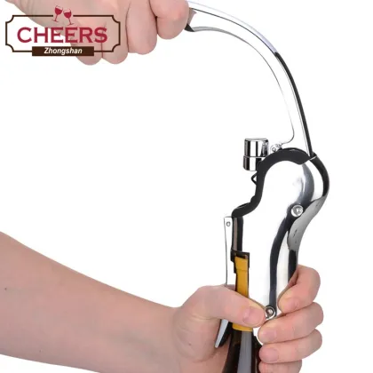 Custom Branded Brookstone Connoisseur's Compact Manual Lever Wine Opener and Corkscrew