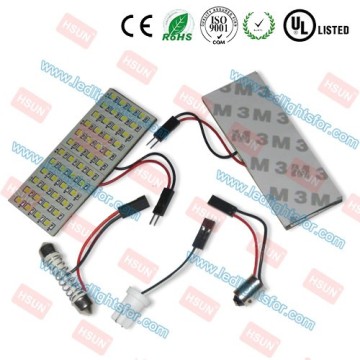 High lumen pcb led dome light with three adaptors festoon 1156 t10 reading lamp