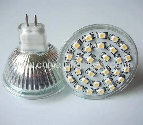 Dc12v Mr16 Led Spotlight 48 Smd3528 Glass Cup 