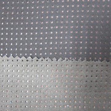 Punched suede fabric with corduroy design, widely used in sofa and home textile