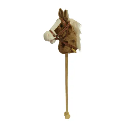 Plush horse head 35 inches stick hose with music case & mouth moving toys for kids