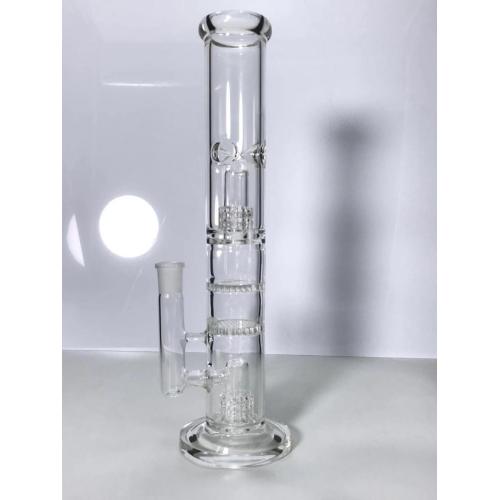 Double Matrix Double Honeycomb Percolator Glass Bongs