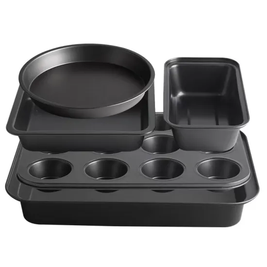 Wholesale Nonstick Bakeware Set: 5/8 Pieces, BPA-Free - Includes Bread Loaf Pan, Baking Sheet, and Donut Pan