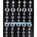 Acrylic Crystal Bead Strand Curtain With Silver Ring Outdoor Christmas Party Decorations