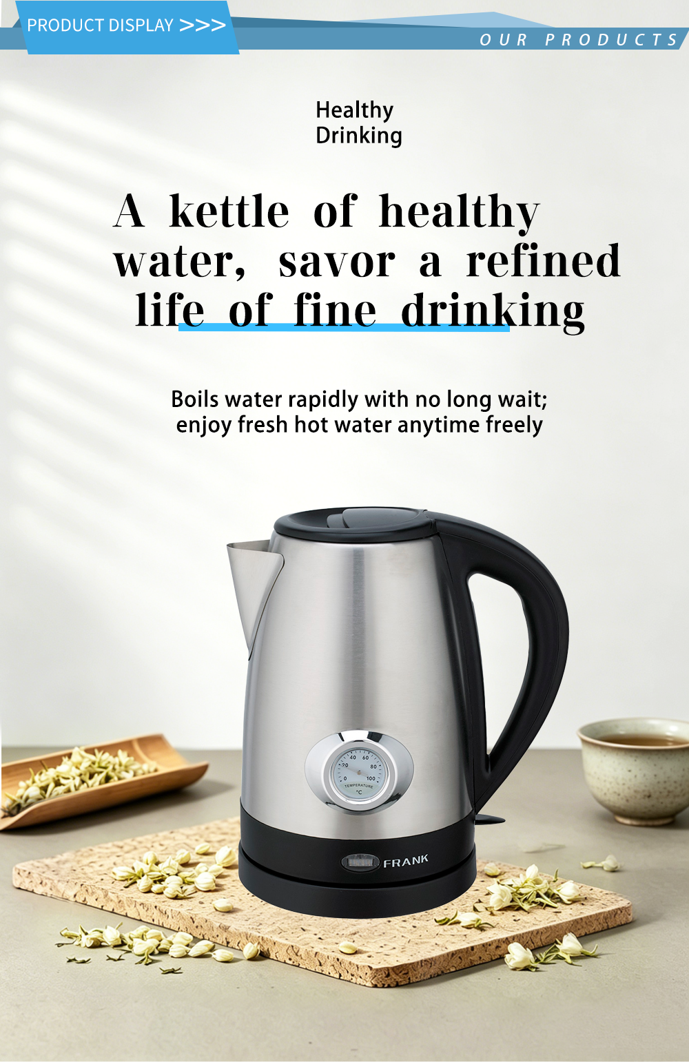 304 stainless steel kettle FK-1101-T 1