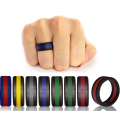 Custom 8mm Duotone Silicone Rings for Men Bands