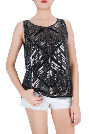 Shining Girls Sequin Tank Tops