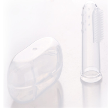 Escova de dentes de silicone de segurança para bebê em forma de dedo