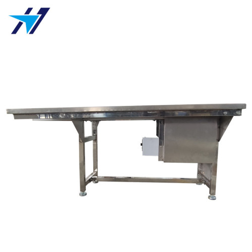 Bilateral stainless steel table short belt line