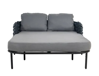 Aluminium Garden Sets Sun Lounger Patio Furniture Set LM24-9020 - 2pcs Lounger Set With Side Table