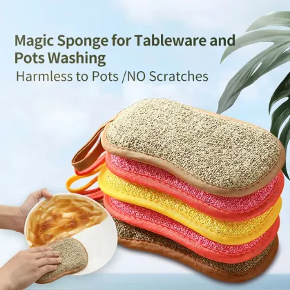 Microfiber Scouring Pad Double Sided Kitchen Scrub